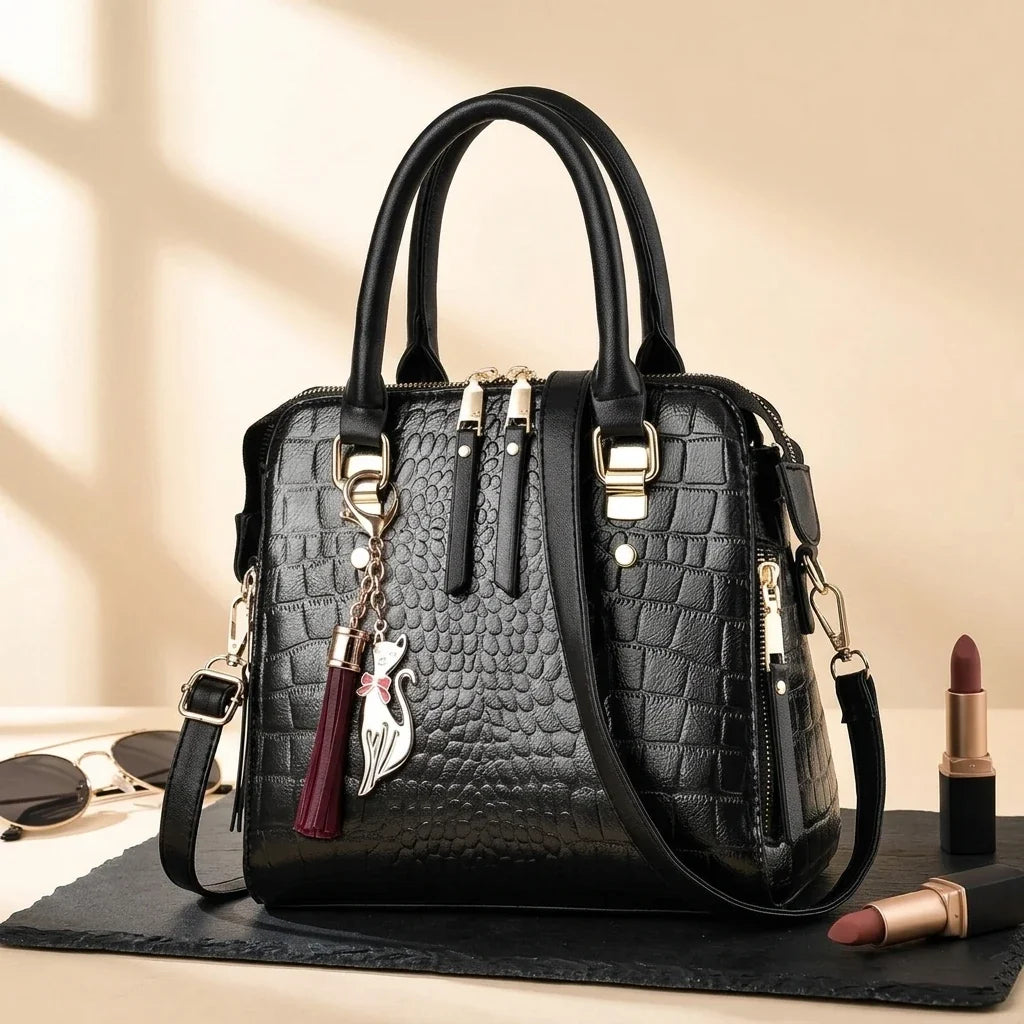 Sac Bandoulière Arianna Motif Crocodile