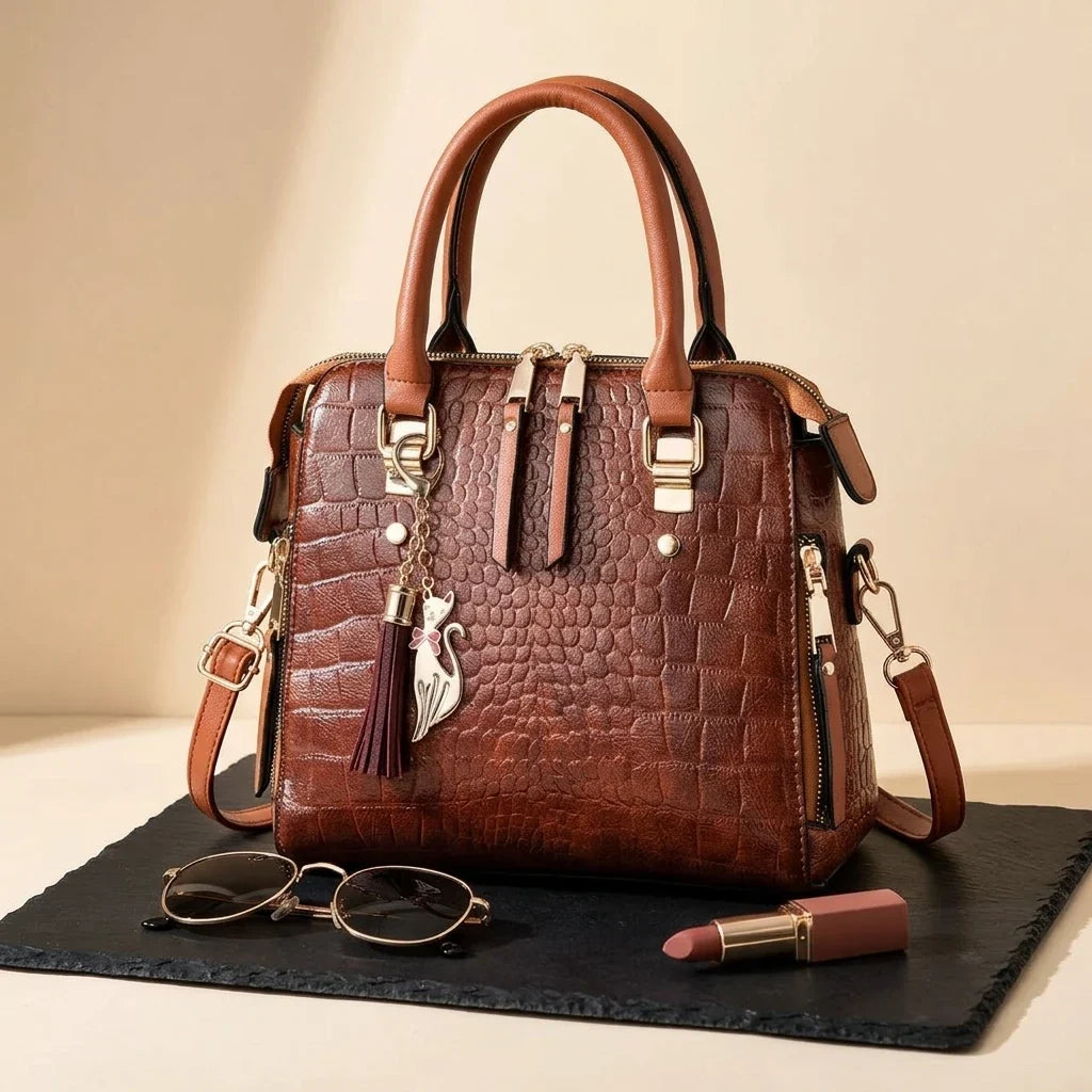 Sac Bandoulière Arianna Motif Crocodile