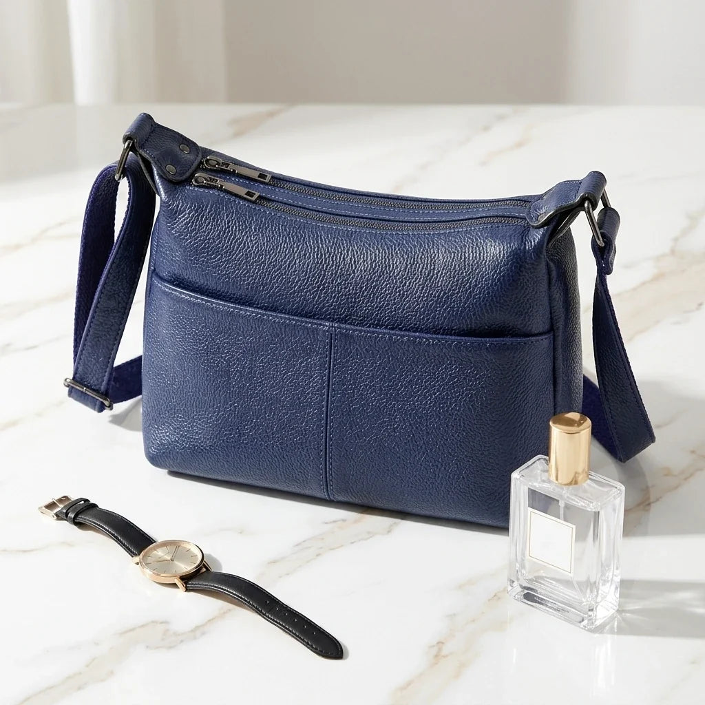 Sac Bandoulière Marina Cuir Véritable Hobo