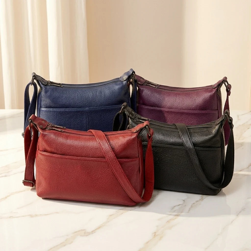 Sac Bandoulière Marina Cuir Véritable Hobo