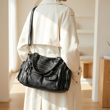 Sac Bandoulière Urbain Cuir Lavé Gemma