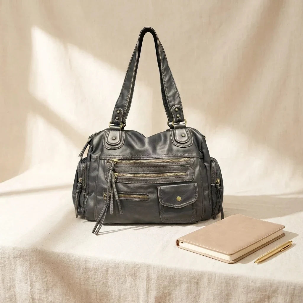 Sac Bandoulière Urbain Cuir Lavé Gemma