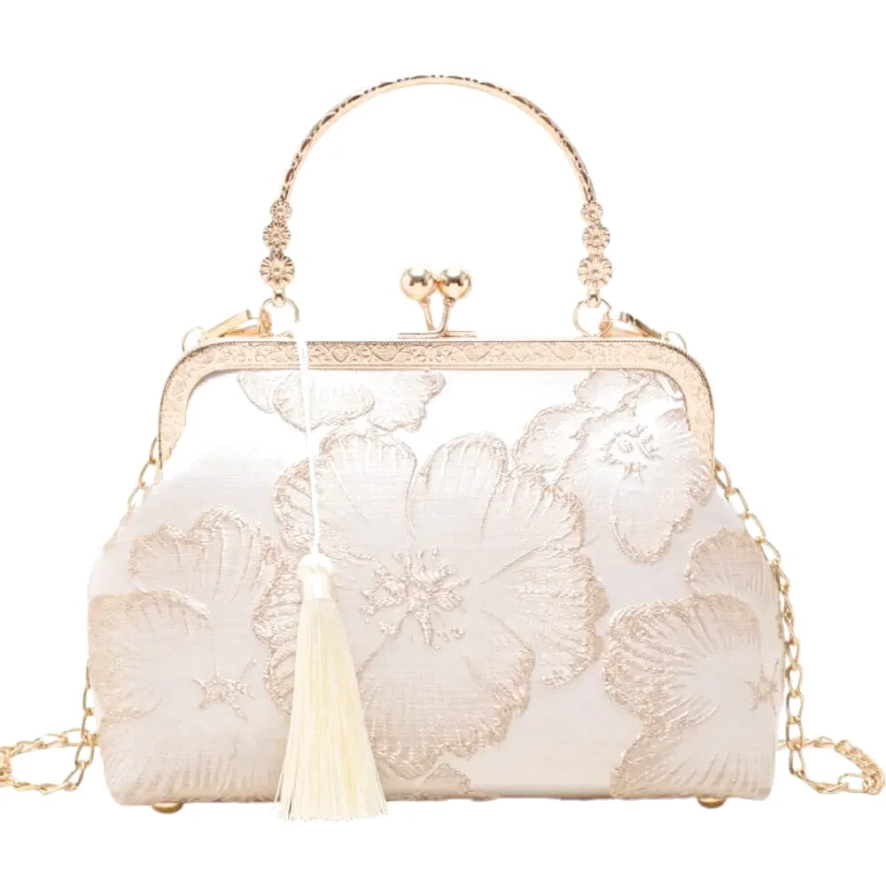 Sac Bandoulière Agnese : Élégance Chinoise Brodé