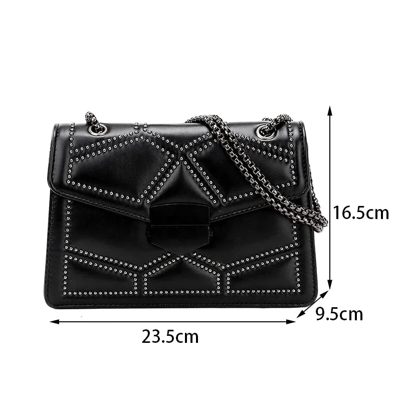 Sac Bandoulière Clouté Nina Vintage Chic