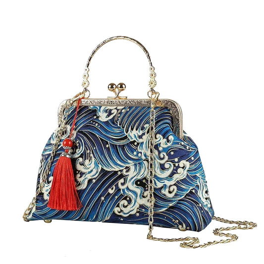 Sac Bandoulière Vintage Ludovica : Bohème Chic Brodé