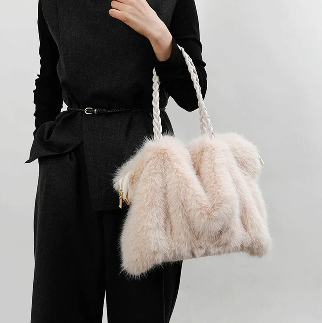 Sac Luna : Sac fourre-tout hivernal en peluche