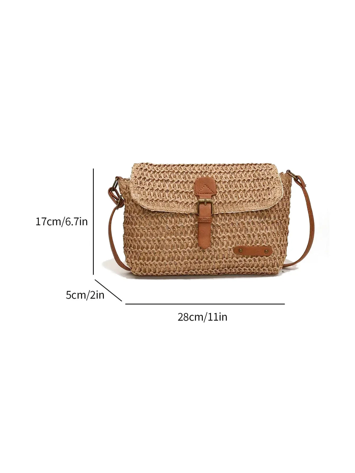 Sac Bandoulière Lavinia Paille Carré Bohème