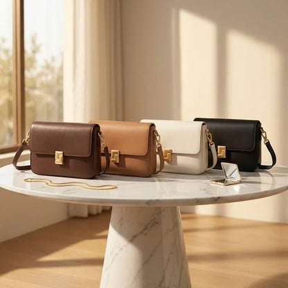 Sac bandoulière Caterina en cuir compact