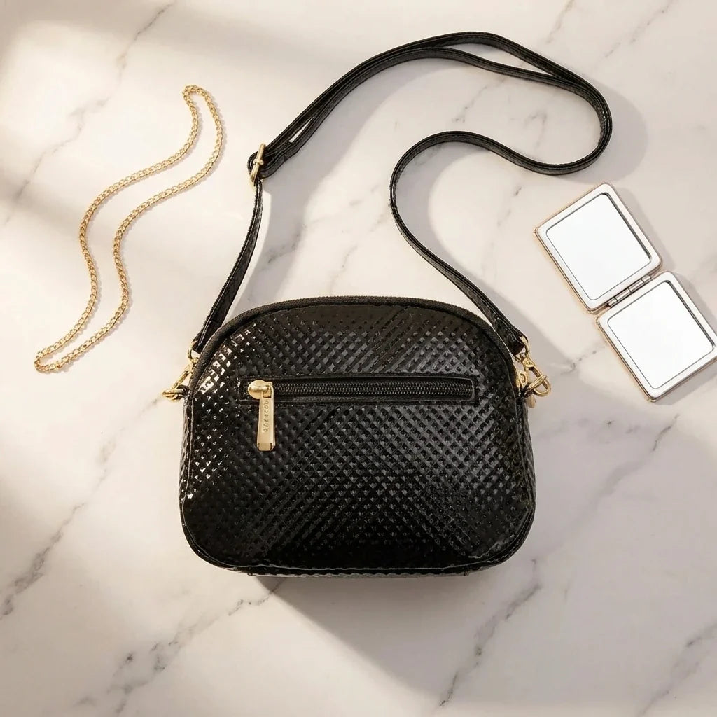 Sac Bandoulière Léopard Cuir Brillant Ginevra