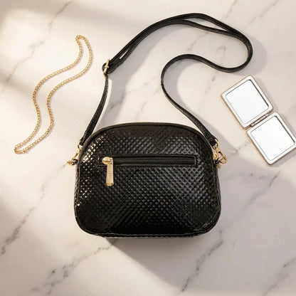 Sac Bandoulière Léopard Cuir Brillant Ginevra