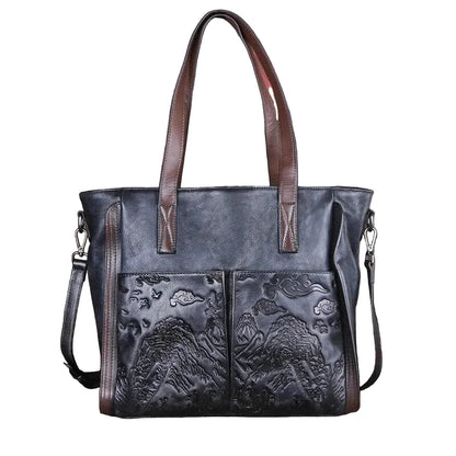 Sac à main vintage Ofelia en cuir gaufré
