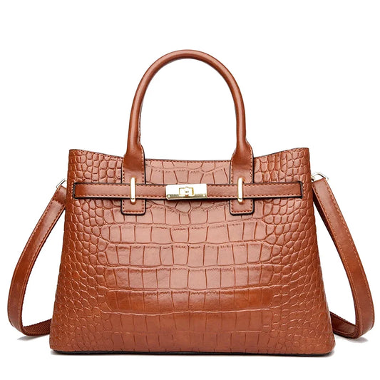 Sac bandoulière cuir crocodile Benedetta
