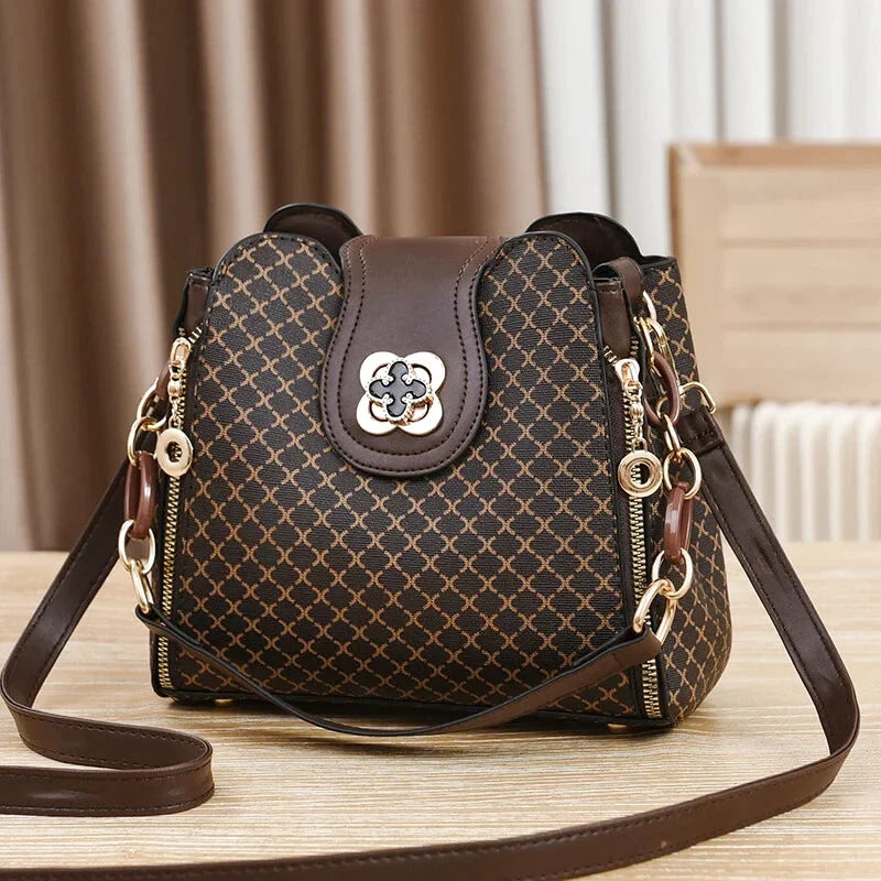 Sac Bandoulière Clelia Cuir Carreaux