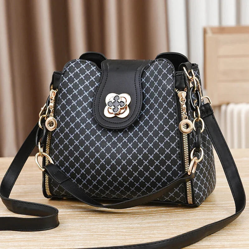 Sac Bandoulière Clelia Cuir Carreaux