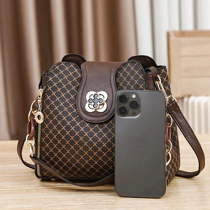 Sac Bandoulière Clelia Cuir Carreaux