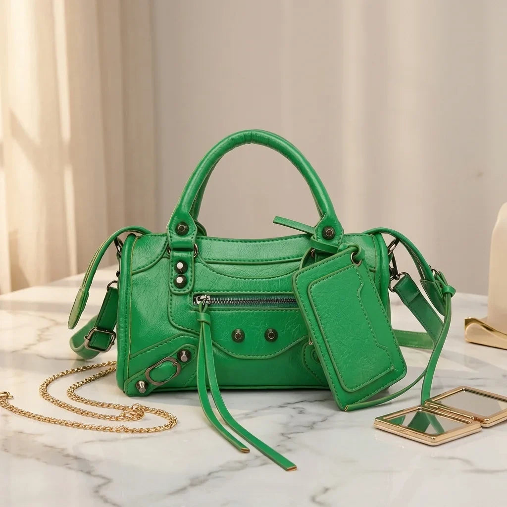 Sac Bandoulière Donatella : Mini Sac Moto Chic