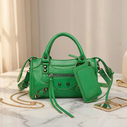 Sac Bandoulière Donatella : Mini Sac Moto Chic
