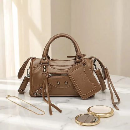 Sac Bandoulière Donatella : Mini Sac Moto Chic