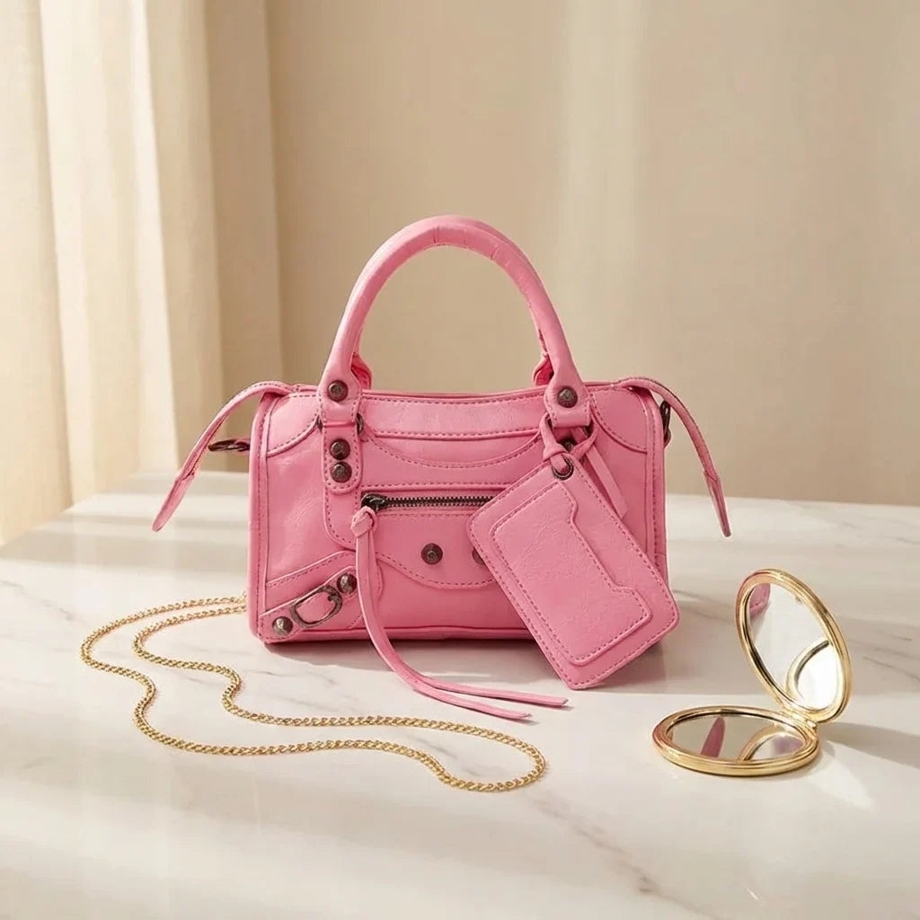 Sac Bandoulière Donatella : Mini Sac Moto Chic