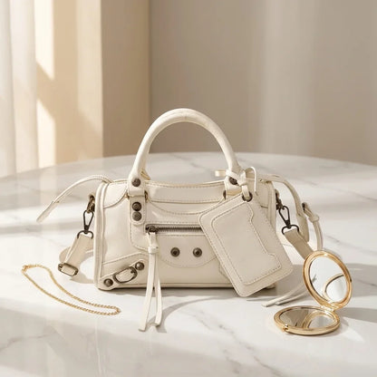 Sac Bandoulière Donatella : Mini Sac Moto Chic