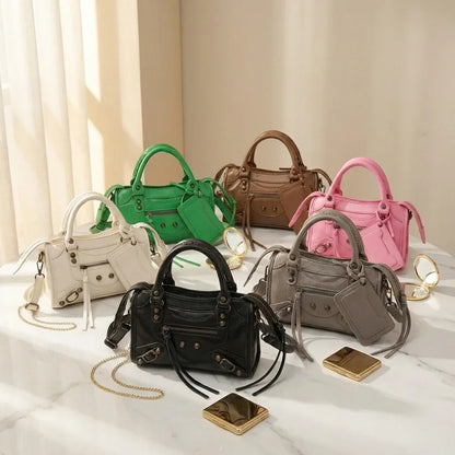 Sac Bandoulière Donatella : Mini Sac Moto Chic