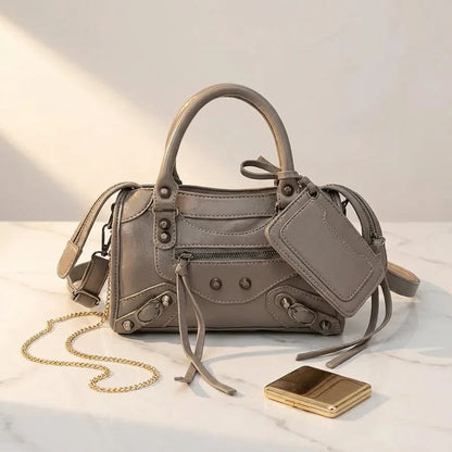 Sac Bandoulière Donatella : Mini Sac Moto Chic