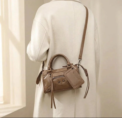Sac Bandoulière Donatella : Mini Sac Moto Chic