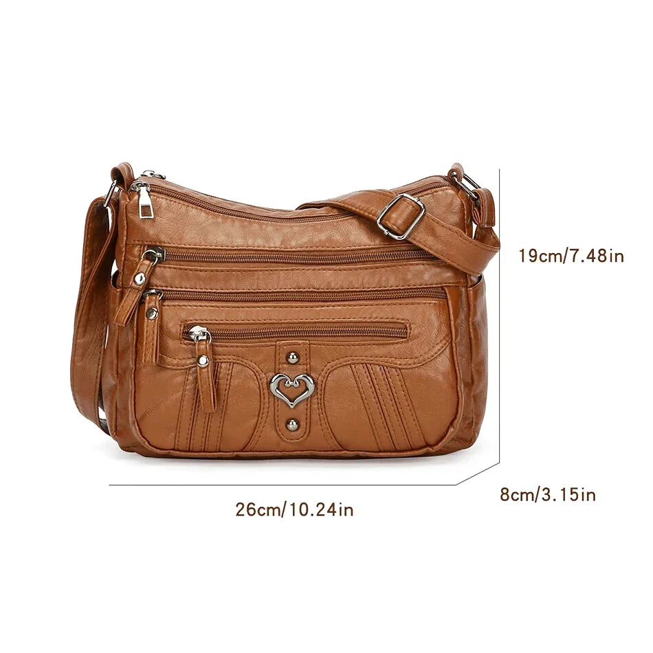 Sabrina : Sac bandoulière cuir vintage