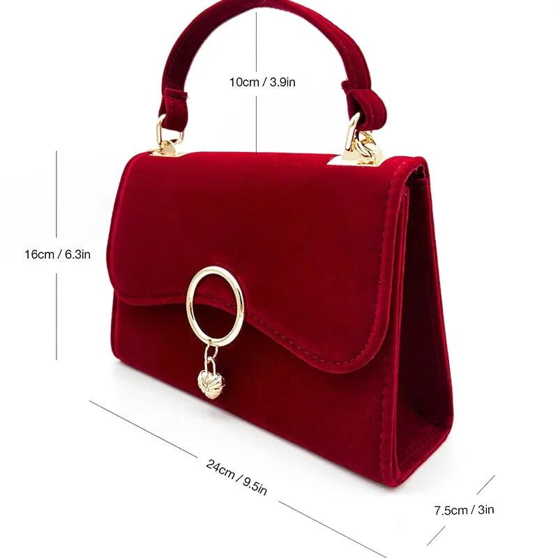 Pochette Mariage Velours Rouge Raffaella