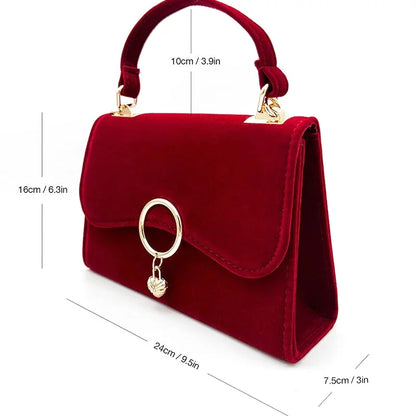 Pochette Mariage Velours Rouge Raffaella
