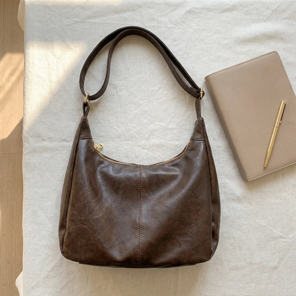 Sac Bandoulière Faustina en Cuir Souple