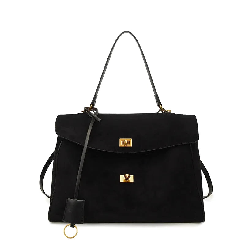 Sac Bandoulière Luciana Cuir Daim Givré