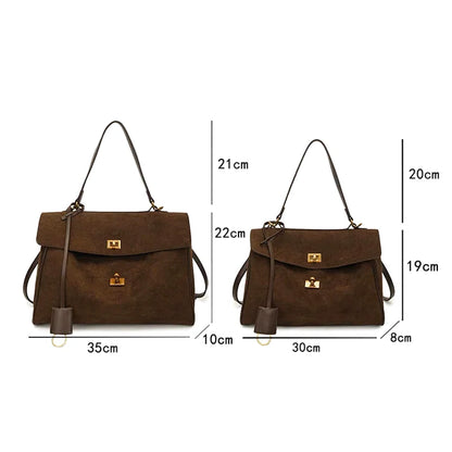 Sac Bandoulière Luciana Cuir Daim Givré