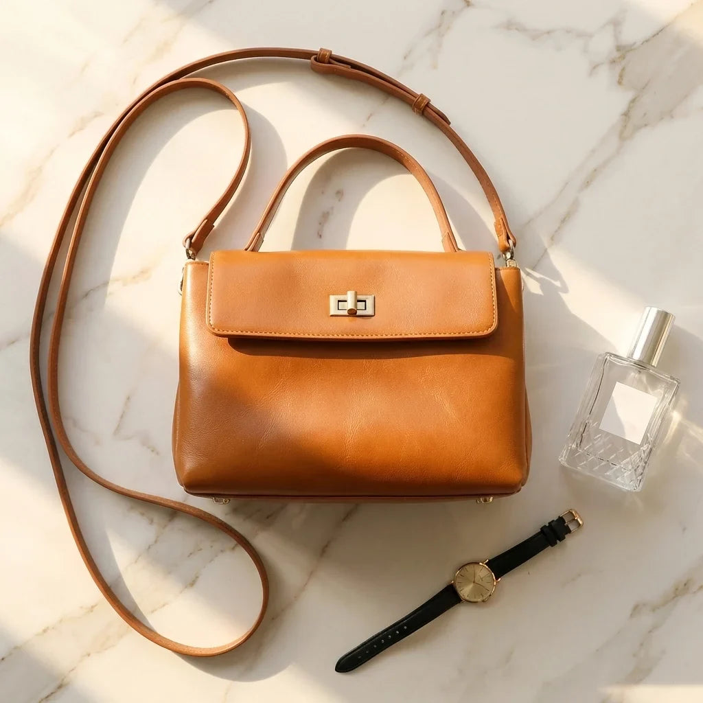 Sac Bandoulière Luciana Cuir Daim Givré
