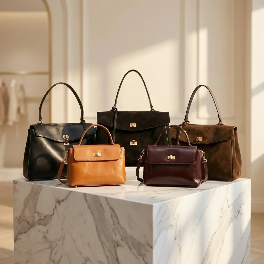 Sac Bandoulière Luciana Cuir Daim Givré
