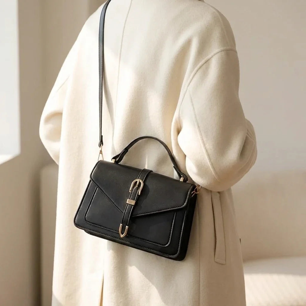 Tiziana : Sac Bandoulière Carré en Cuir Minimaliste