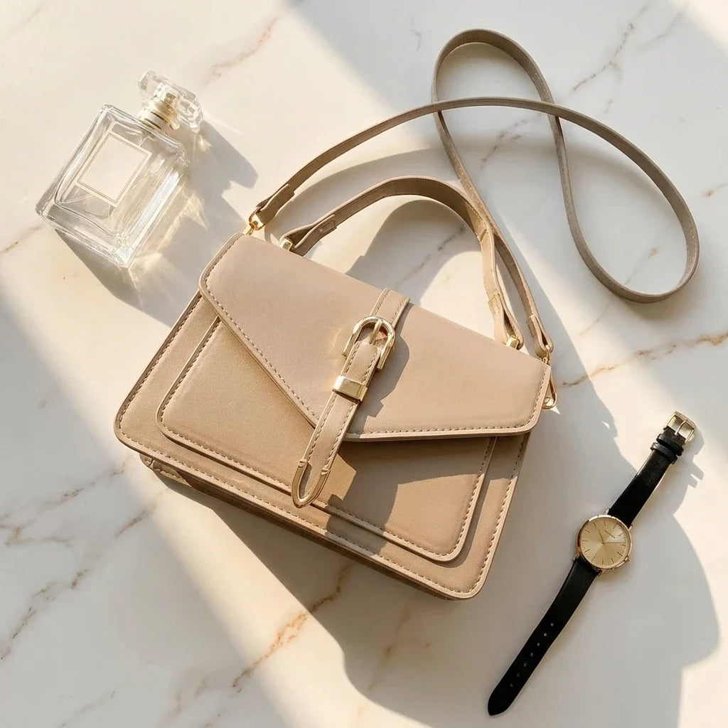 Tiziana : Sac Bandoulière Carré en Cuir Minimaliste
