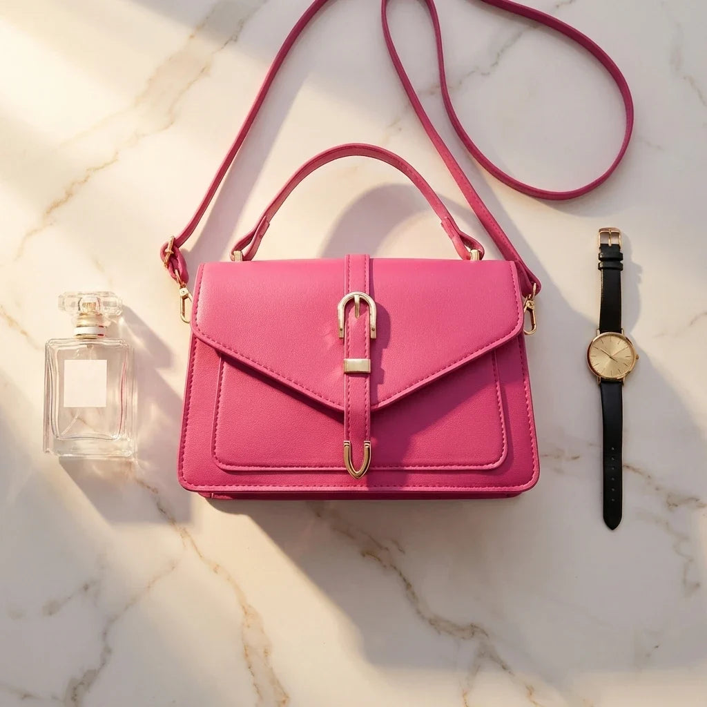 Tiziana : Sac Bandoulière Carré en Cuir Minimaliste