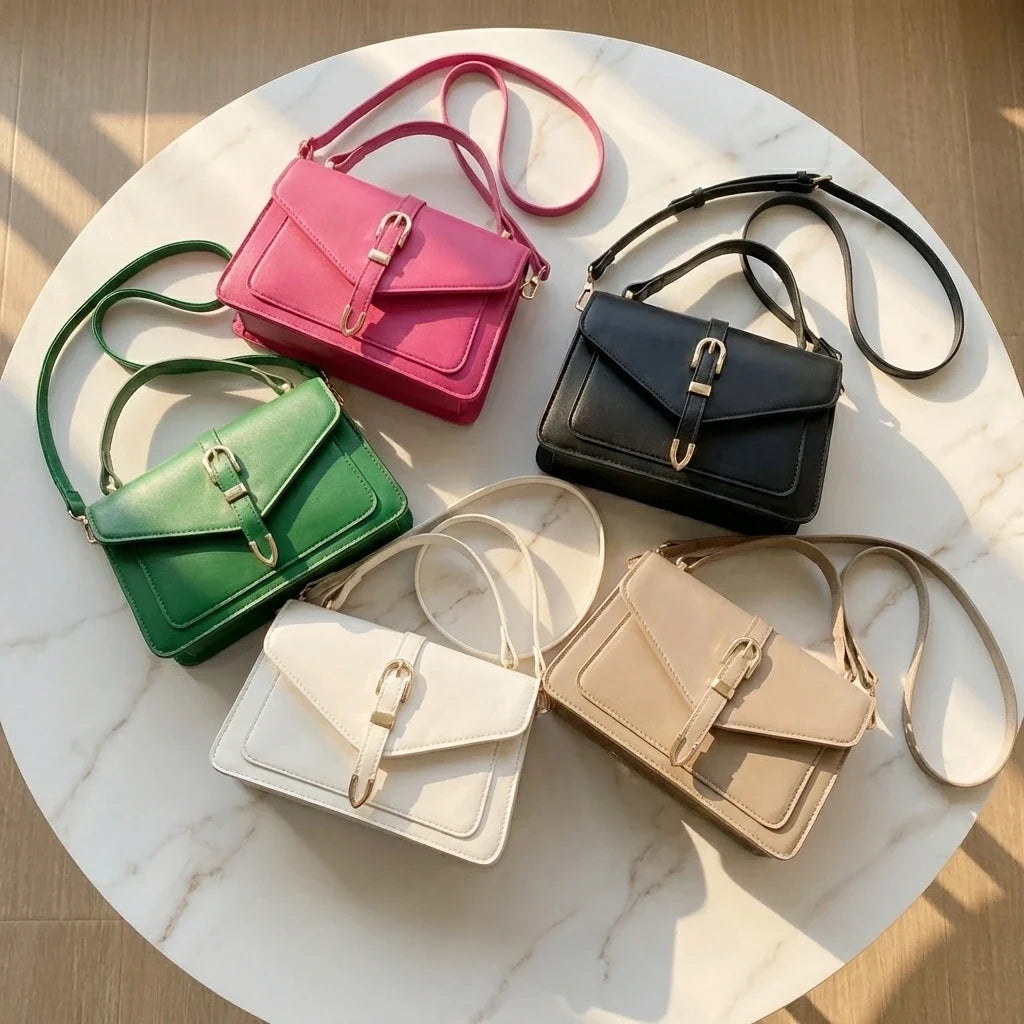 Tiziana : Sac Bandoulière Carré en Cuir Minimaliste