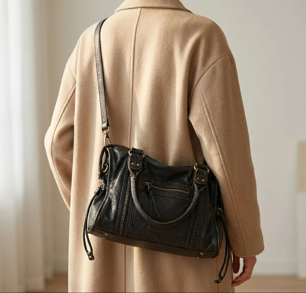 Sac bandoulière cuir Virella fourre-tout vintage