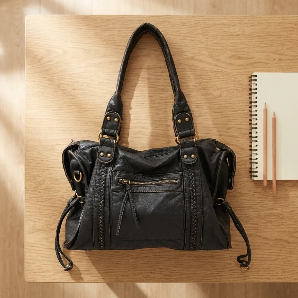 Sac bandoulière cuir Virella fourre-tout vintage