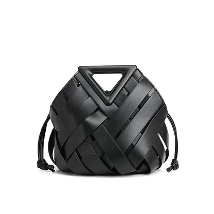 Sac Bandoulière Seau Tressé Imelda - Cuir Végétal