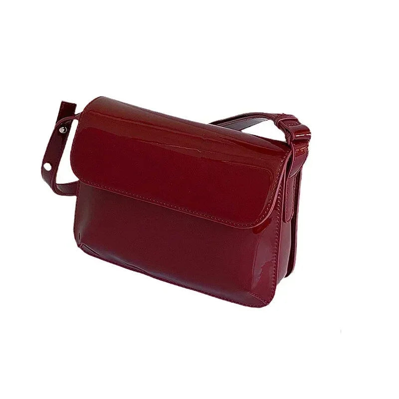 Elodia : Sac Bandoulière Cuir Compact Chic Rouge
