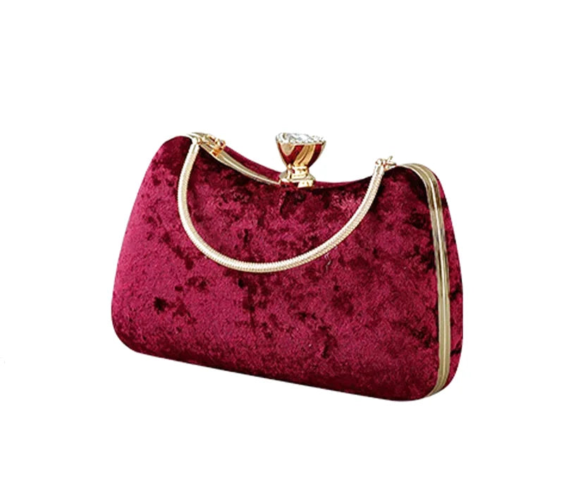 Sac Rachele Pochette Soirée Effet Daim