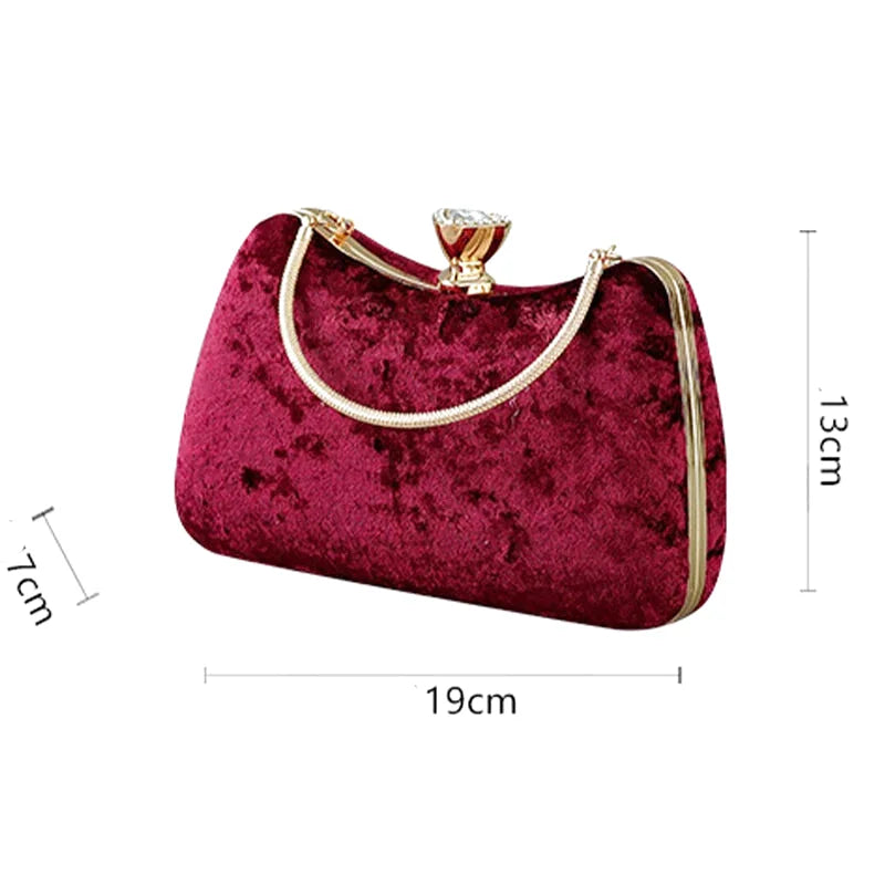Sac Rachele Pochette Soirée Effet Daim