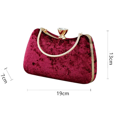 Sac Rachele Pochette Soirée Effet Daim