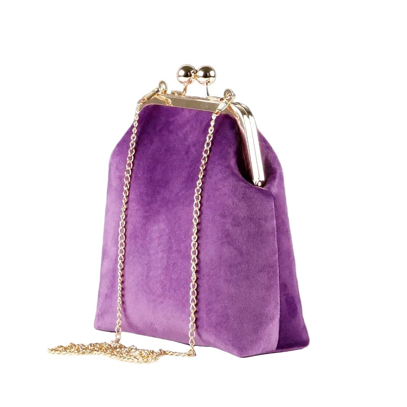 Sac Bandoulière Velours Ottilia Rétro